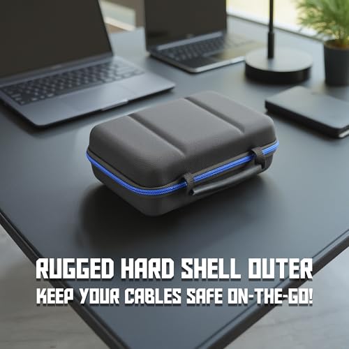 CASEMATIX Hard Shell Electronics Organizer Travel Case with 2 - Image 3