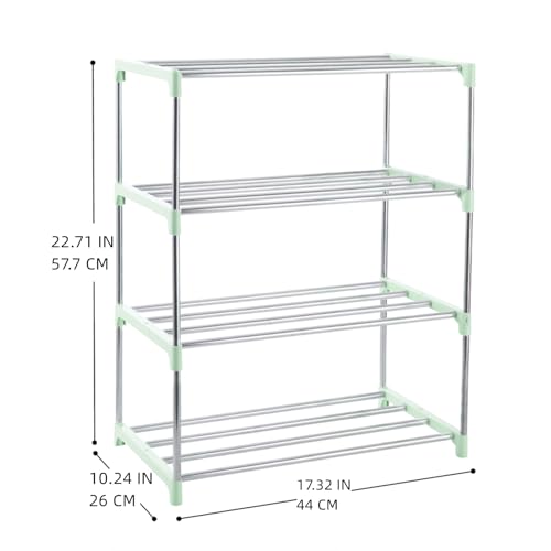 4-Tier Stackable Small Shoe Rack, Lightweight Shoe Shelf Storage - Image 4