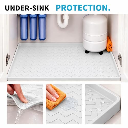 TigeJoy Under Sink Mats for Kitchen Waterproof 34" x 22" - Image 4