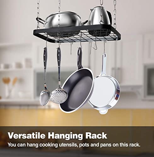 Hanging Pots and Pans Organizer Rack for Ceiling Wall Mount Grid - Image 6