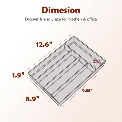 Desk Drawer Organizer Tray, Silverware Metal Mesh Desk Organizer - Image 5