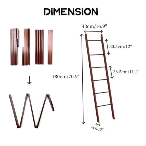 BAMBANG 6-Tier Blanket Ladder for Living Room, Blanket - Image 4
