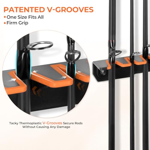 KastKing Vertical Fishing Rod Holder, Black With Ora | All Products - Image 4