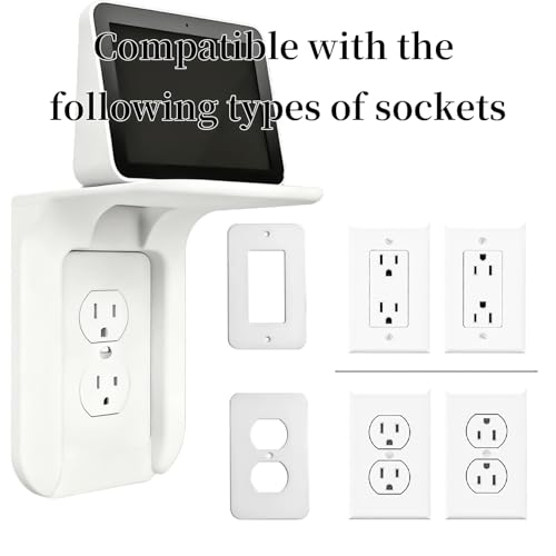 Outlet Shelf, Bathroom Wall Holder with Built-in Cable Management - Image 6