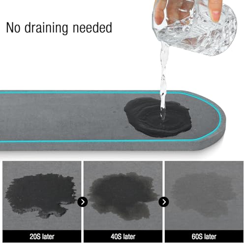 Sink Caddy with Stone Drying Mat, Sponge Holder & High Brush - Image 4
