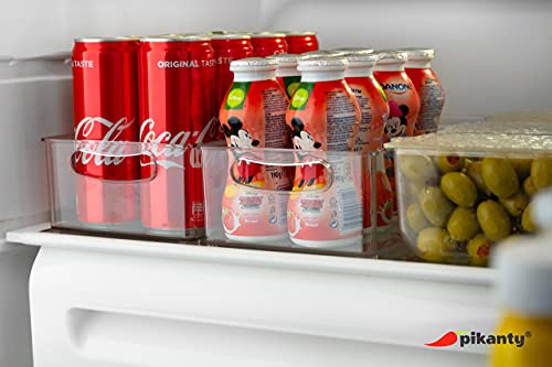 Pikanty Clear Refrigerator Organizer Bin with Handles — 15 Inch - Image 7