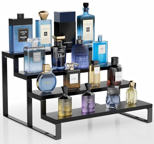 Wood Cologne Organizer for Men,12 Inch 4 Tier Cologn | All Products - Image 2