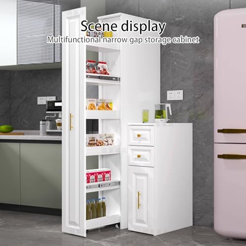 Slim Rolling Storage Cart, Multi Tier Narrow Organizer - Image 8