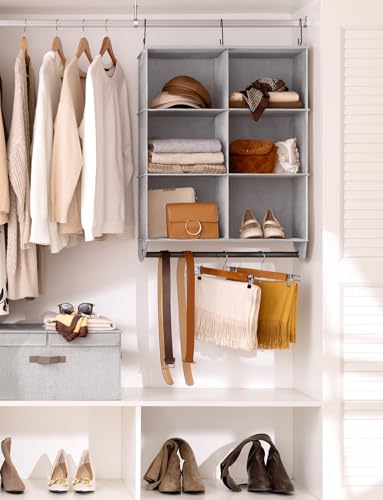 StorageWorks Hanging Closet Organizer with Rod, 6 Sections - Image 3