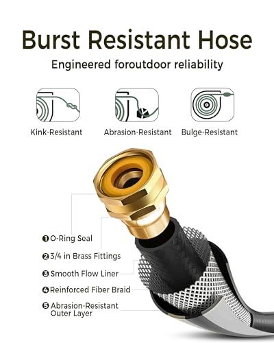 Retractable Garden Hose Reel 5/8 in x 50 ft Upgraded UV Resistant - Image 4