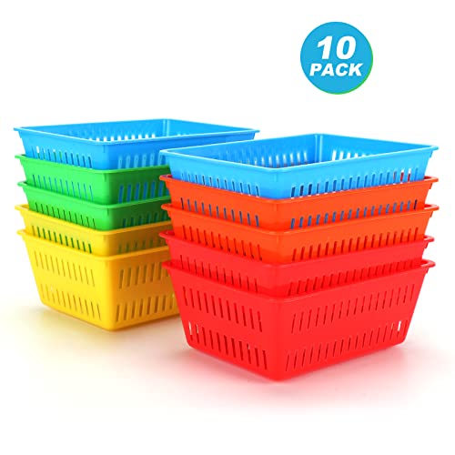 10 Pack Mini Storage Baskets Bins, Plastic Organizer Basket - Image 3