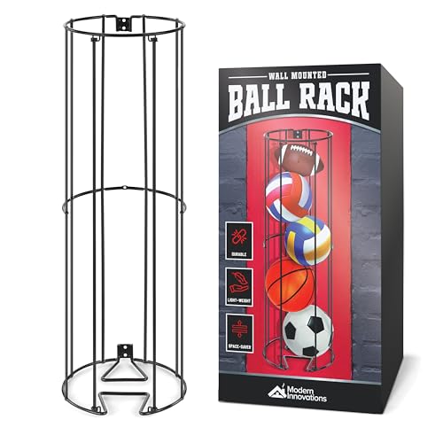 Vertical Ball Storage Rack, Wall-Mounted Garage Sports - Image 2