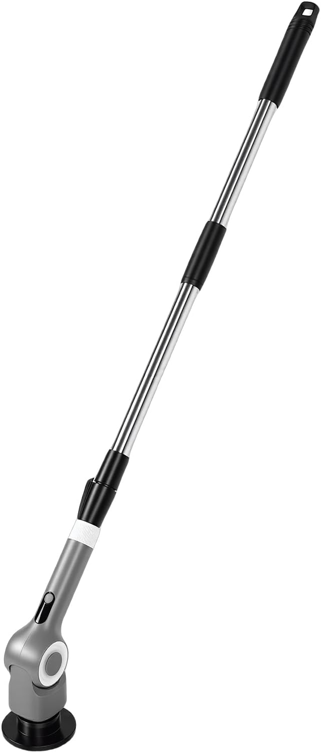 Zunate Electric Spin Scrubber, 7 in 1 Electric Scrubber, IPX7 Water Proof, 3 Speed Adjustable, Cordless Cleaning Brush Extension Handle 7 Replaceable Heads for Bathroom