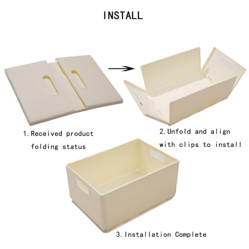 Collapsible Plastic Storage Baskets 2-Pack, Narrow Organizer Bins - Image 6