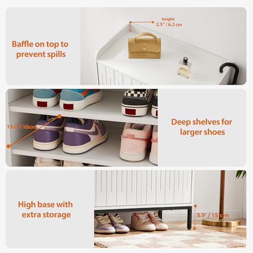Mericonia Large 5-Tier Shoe Storage Cabinet with Doors - Image 5