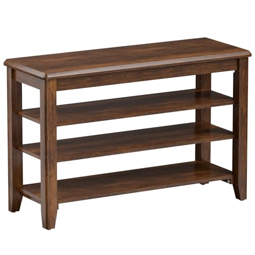 Shoe Rack Bench for Entryway, 3 Tier Adjustable Shelves - Image 2