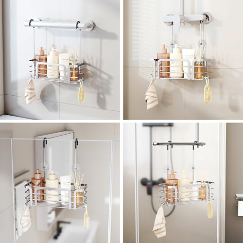SWTYMIKI Shower Caddy Hanging Organizer - Over the Door Shower - Image 3