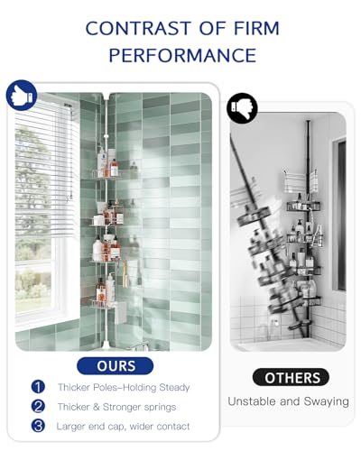 SEIRIONE Rustproof Shower Caddy Corner and Shower Organizer - Image 3