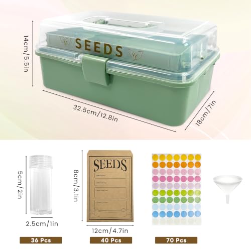 3-Layer Adjustable Seed Storage Organizer Box with Handle - Image 4