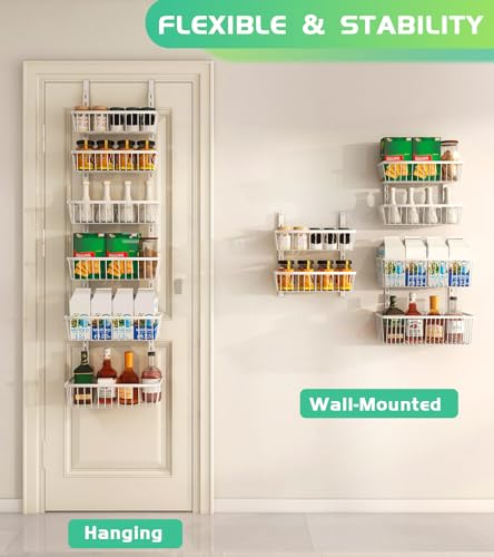 Mefirt 12 Inch Wide Narrow Over The Door Pantry Organizer - Image 4