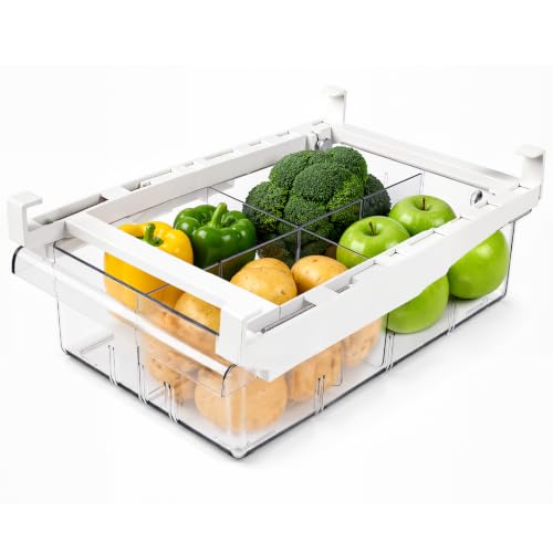 Fridge Drawer Organizer Pull-Out Under Shelf Bin | Home Organization - Image 2