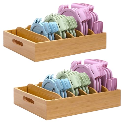 Bamboo Lid Holder Food Container, Kitchen Organizer | All Products - Image 2