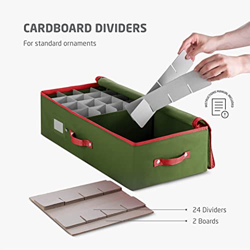 ZOBER Underbed Christmas Ornament Storage Box - Stores 64 - Image 6