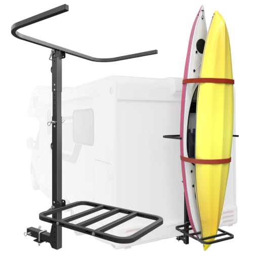 Upgraded RV Hitch Mount Kayak Rack Holds 2 up to 12' - Image 2