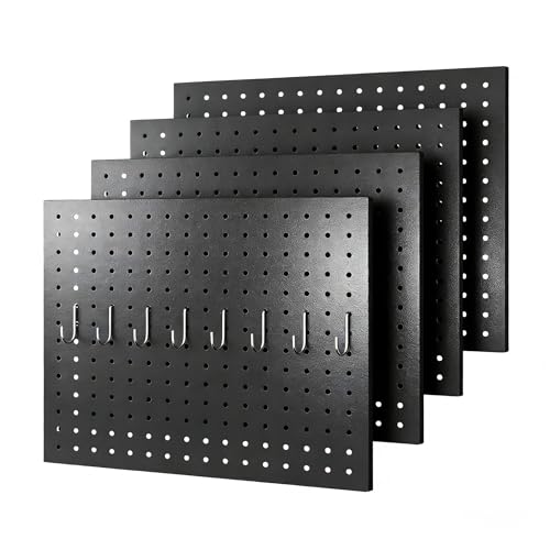 4-Pack Heavy-Duty Metal Pegboard Organizer Kit - 16"x12" - Image 2