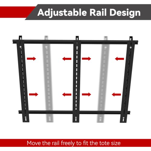 Adjustable Overhead Tote Storage Rail System Garage | Garage Storage - Image 5