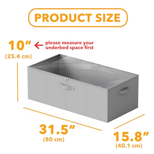 SpaceAid 2 Pack 10" High Under Bed Storage Containers - Image 4