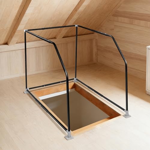 Lift Attic Ladder Safety Railing, Upgraded Adjustable Loft - Image 2