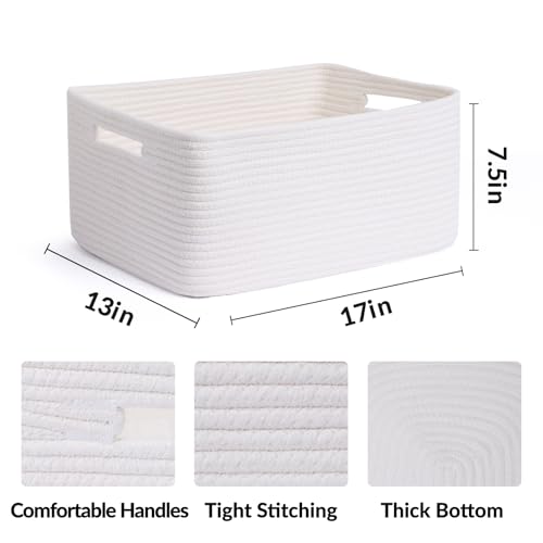 MiniArk Large Storage Baskets for Organizing, 17 x 13 x 7.5” - Image 3