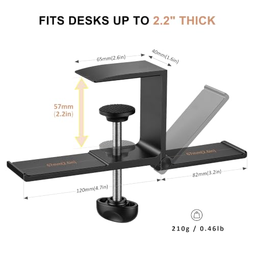 Multi-Purpose Clamp-on Under Desk Hook, Heavy Duty Backpack Hook - Image 4