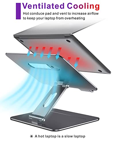 Adjustable MacBook Laptop Stand for Desk | Ergonomic Aluminum - Image 5