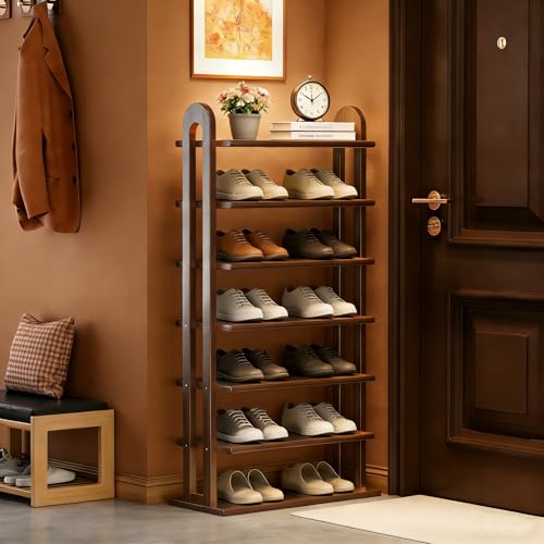Vertical Shoe Rack - 7 Tier Tall Narrow Shoe Rack Organizer - Image 6