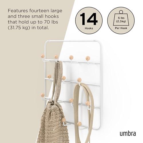 Umbra Estique Coat Rack, Over the Door Wall Hooks - Image 7