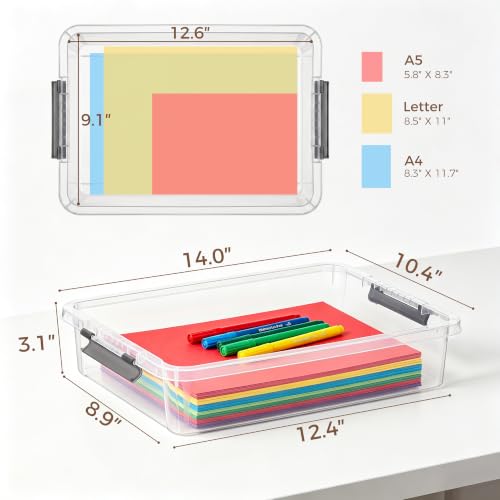 Citylife 5.3Qt 4Packs Clear Craft Organizers and Storage - Image 4