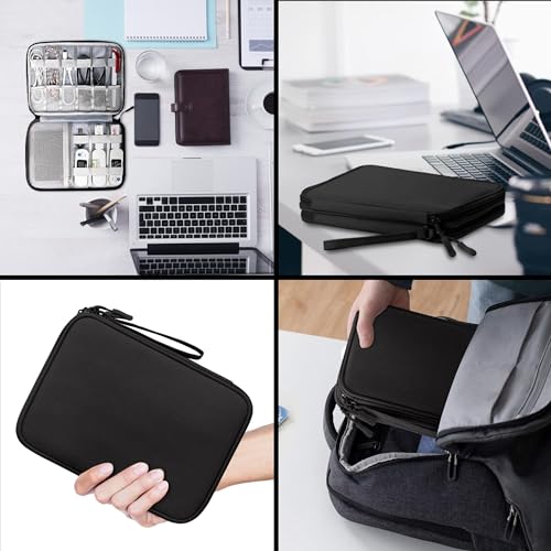 Arae Travel Essentials Electronic Organizer Double Layer - Black - Image 7