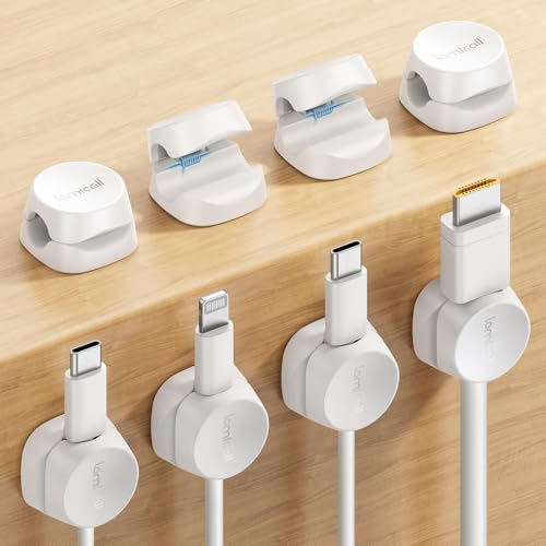 Lamicall 8 Pack Cord Organizer, [1s Lock] Cable Management Clips - Image 2