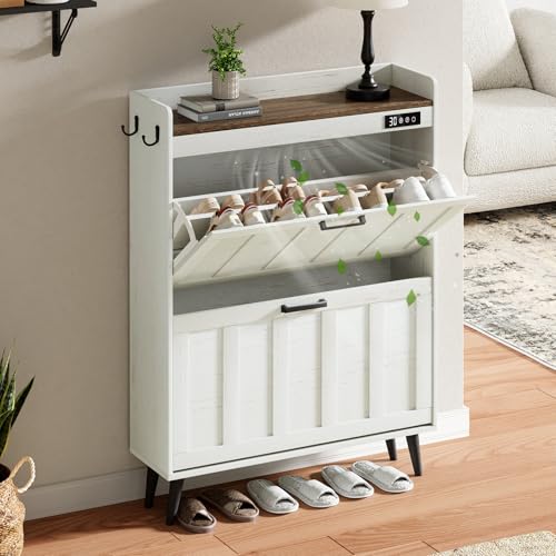 ChooChoo Shoe Storage Cabinet with 2 Flip Drawers and Deodorizer - Image 2