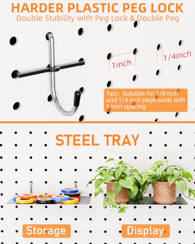 INCLY 238PCS Pegboard Accessories Organizer Kit, Peg Board - Image 6