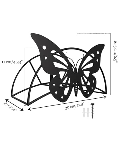 Butterfly Garden Hose Holder Wall Mount MetalHeavy Duty Hose - Image 3