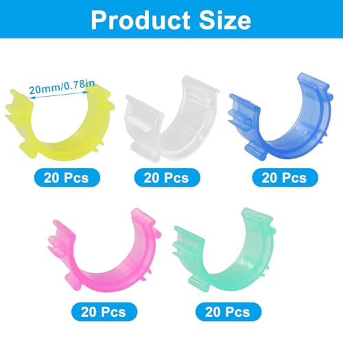 Kyuionty 100 Pcs Sewing Bobbin Clips, 5-Color Assortment Thread - Image 3