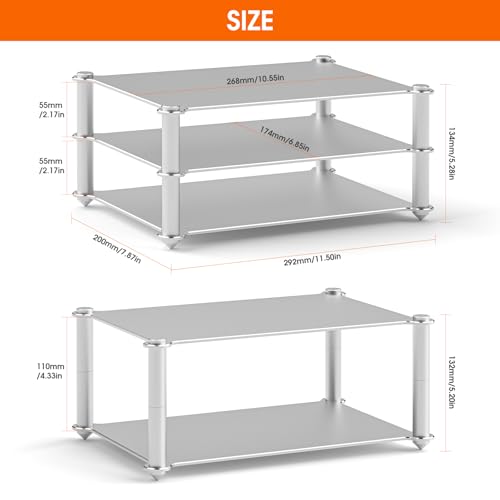 DoukAudio Aluminum Audio Rack Stand: Multi Layer Desktop HiFi - Image 6