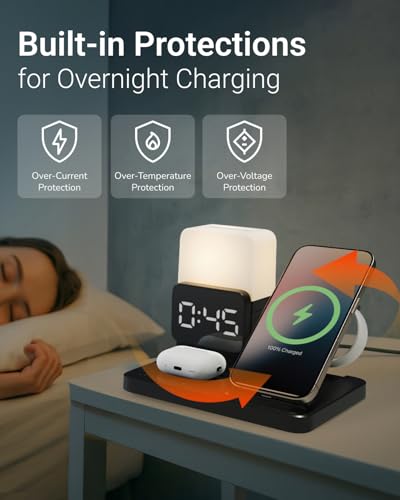 M.A.D LAB Alarm Clock Charging Station with Night Li | All Products - Image 4