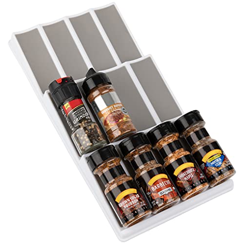 3 Tier Spice Drawer Organizer with Non-Skid Storage Tray - Image 4