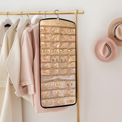 Hanging Jewelry Organizer Doubled-sided with Pockets & - Image 5