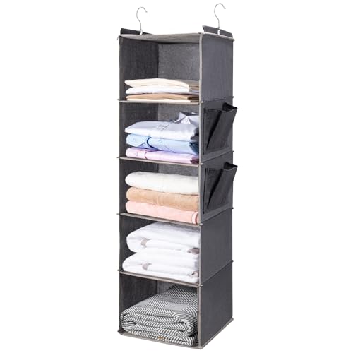 BOOMIBOO Hanging Closet Organize and Shelves，5-Hanging Shelf - Image 2