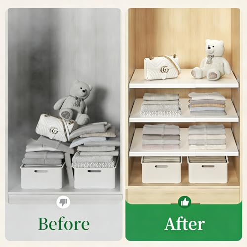 Expandable Closet Shelf Organizer, Adjustable Shelves - Image 5